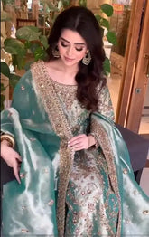 Haris Shakeel Mesuri Hand Embellished 3 Piece Dress